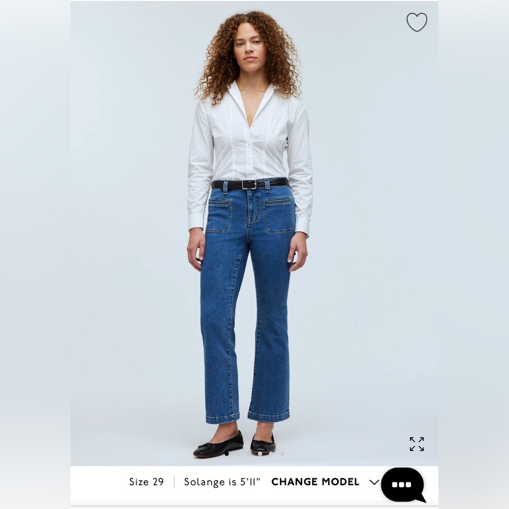 Madewell Kickout Crop Jeans, Size 30, Elkton Wash gently used